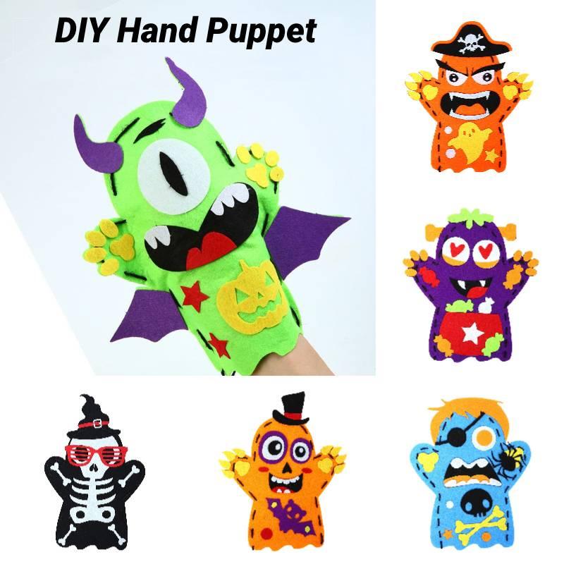 Interaktive Halloween-Marionette Für Kinder Vliesstoff Materialpackung Zum Basteln von Spielzeug