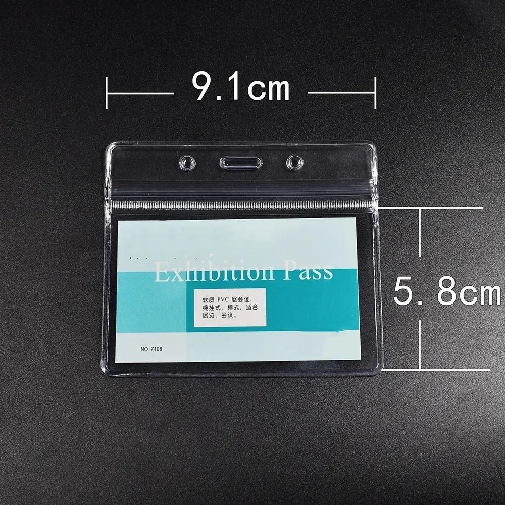 

1 шт., прозрачный держатель для карточек для женщин и мужчин, мягкий ПВХ, водонепроницаемый, для защиты карточек для деловых выставок, офисные принадлежности