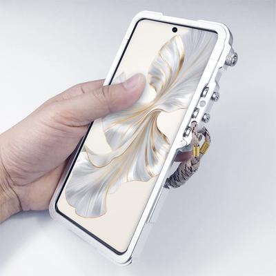 For Xiaomi Poco X6 Pro 5G/Redmi K70E 5G Case Aluminium Alloy Mechanical Arm Back Phone Shell with Strap