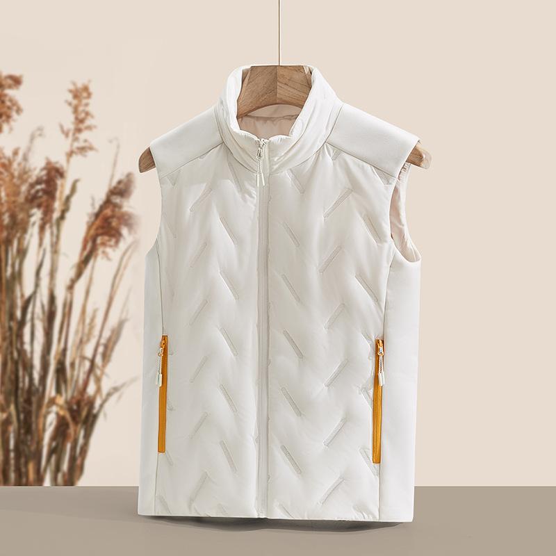 

Новая пара осенне-зимних хлопковых жилетов для спорта и отдыха для мужчин и женщин, одинаковые безрукавки, теплые жилеты с воротником-стойкой, куртка M