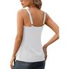 CHARMLEAKS Tank Top for Women with Built-in Padded Bra Adjustable Wide Strap Camisole Cotton Cami Shirts
