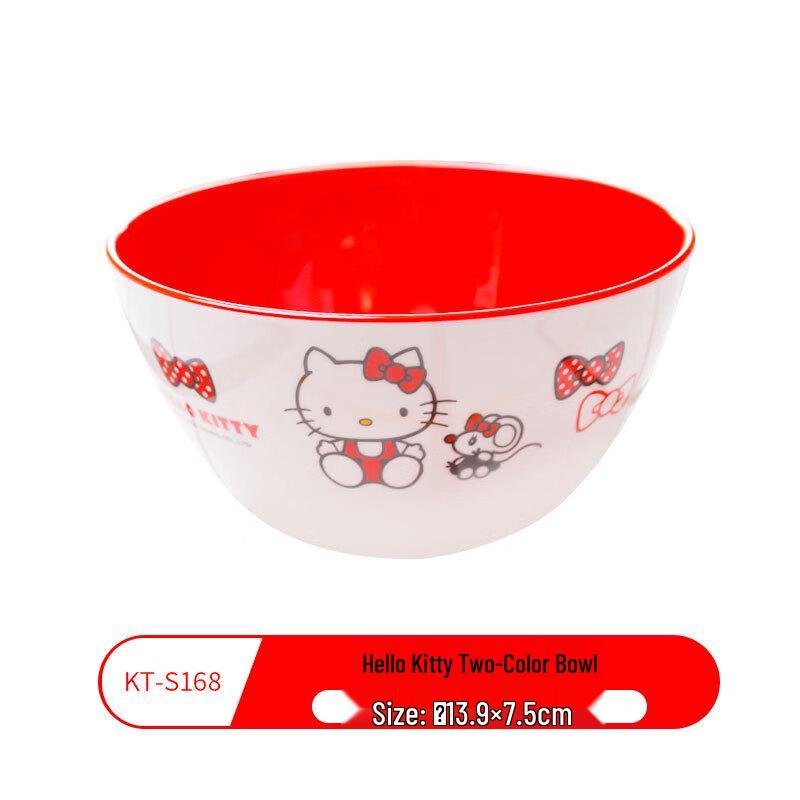 WUHE Hello Kitty Набор из 2-х двухцветных суповых тарелок для детей из меламина