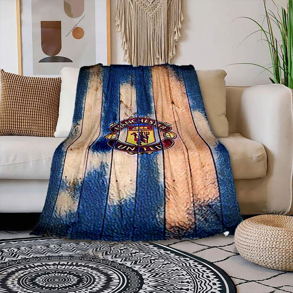 Manchester United Fleece Blanket for Sofa Bed or Chair  Super Soft Comfortable Flannel Throw