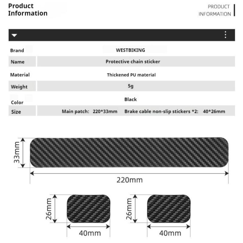 Mountain Bike Chain Protector Rear Fork Frame Guard Scratch Resistant MTB Bicycle Accessory