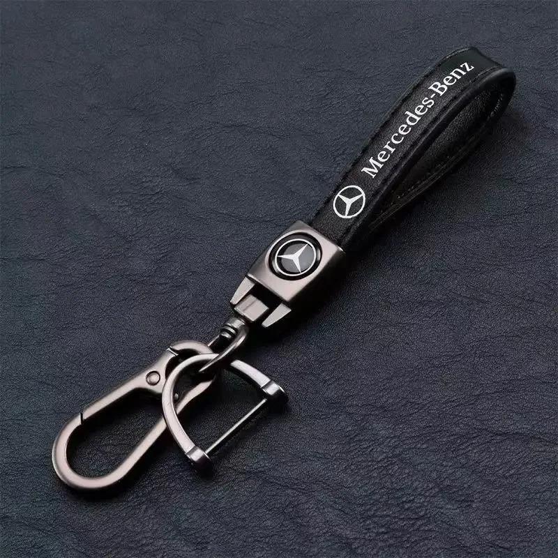 EJK4  2025 Hot New Leather Car Keys Chain Rings Buckle Holder KeysChain For Mercedes benz W203 W204 W205 W210 W211 W212 W164 W176 CLA