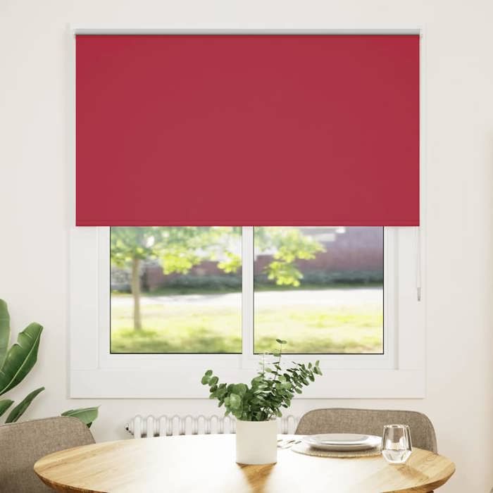 VidaXL Store enrouleur occultant rouge largeur du tissu 116,6 cm, store de jour et de nuit, store de cuisine, store 4011808