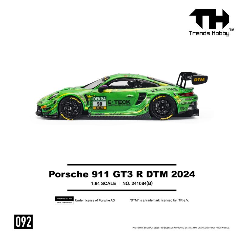 TH 1:64 Trends Hobby Porsche 911 GT3 R 2024 #90 #91 Alloy Car Model