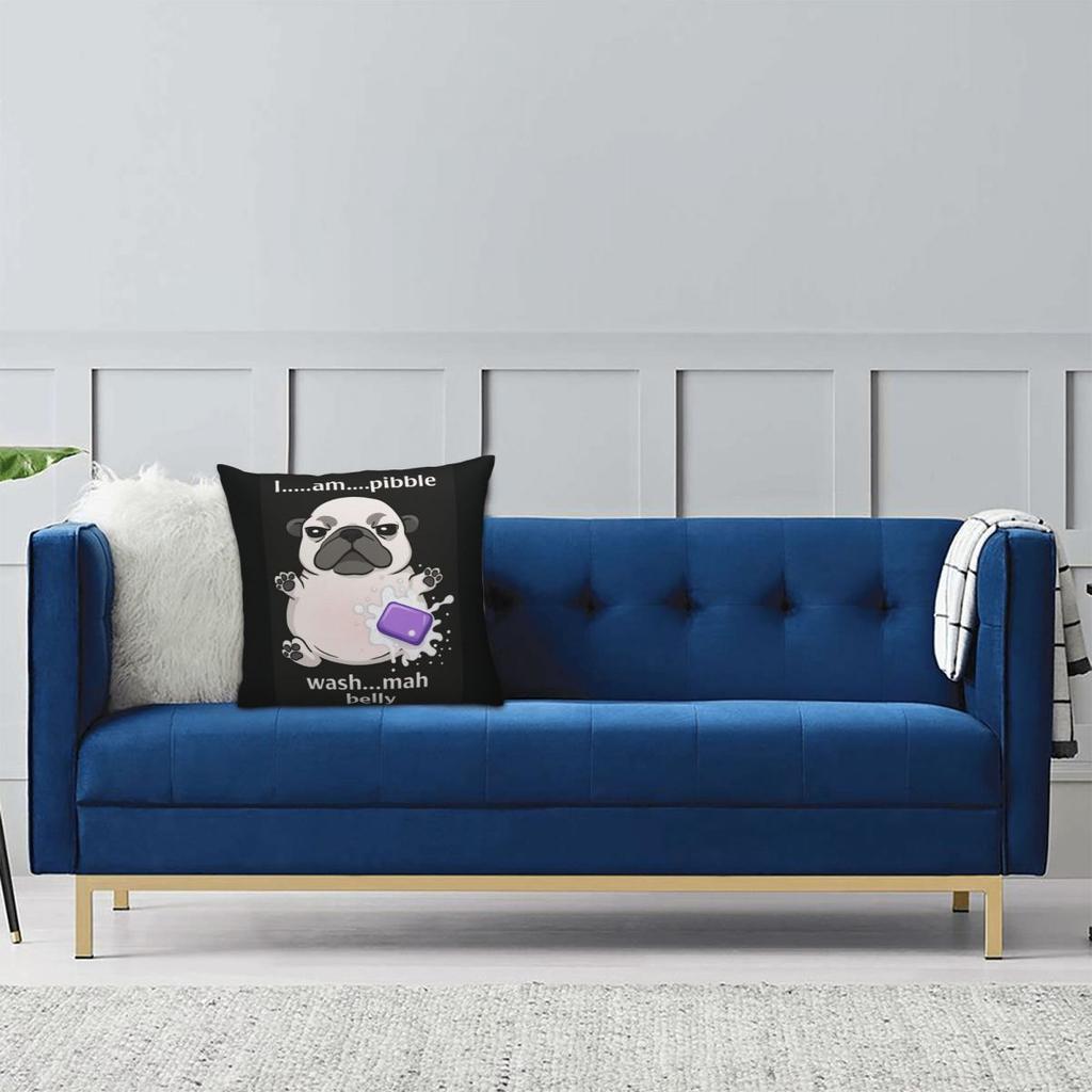 Pillow Cover I Am Pibble Wash My Belly Pibble Meme Funny Dog Pattern Cushion Cover Pillow Case For Living Room Chair Pillowcases