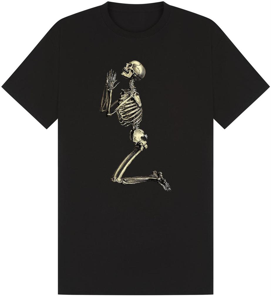 New 2026 Retro Religious Prayer Skeleton Street 3D Printed Unisex Tshirt Shirt Harajuku Round Neck Short Sleeve Top Clothing