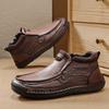 38-48 Herren Retro Freizeitschuhe, Große Größen Handgemachte Echte Leder Freizeitstiefel Knöchelhohe Stiefel