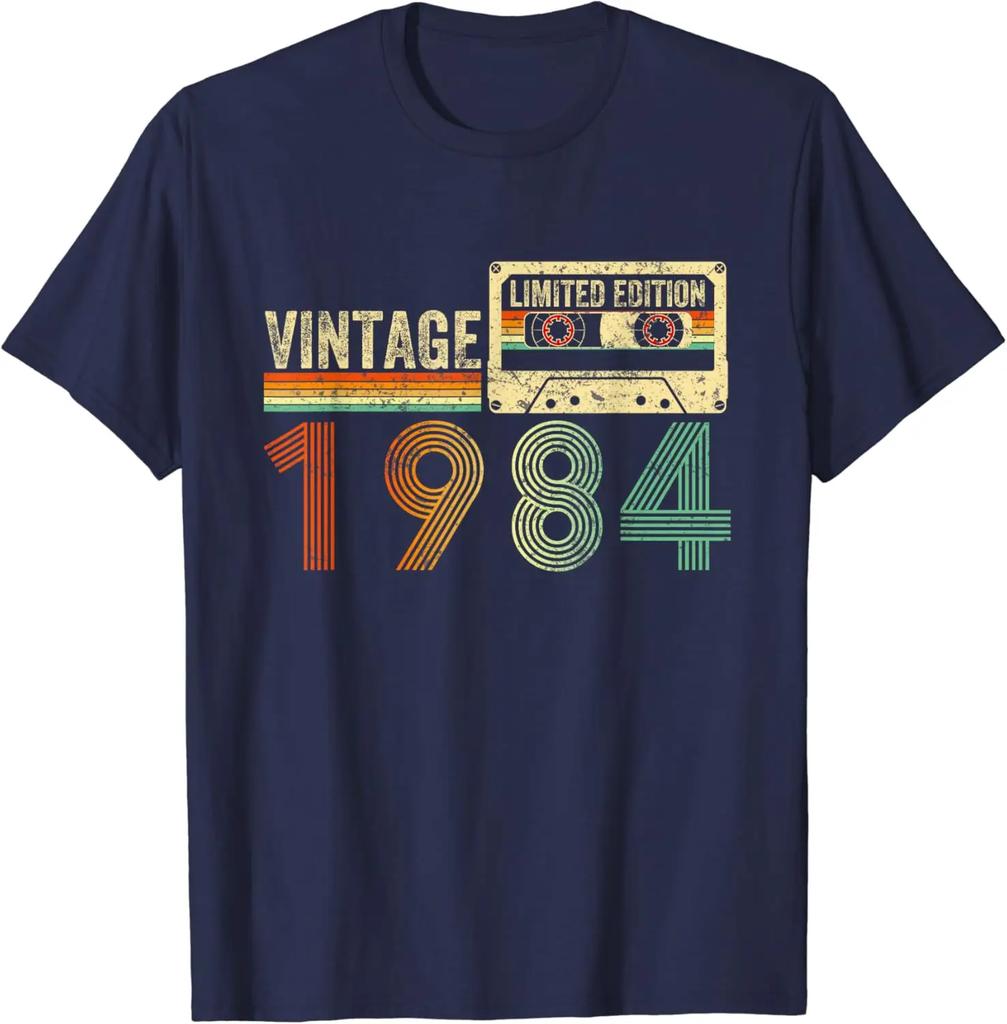 40 Year Old Gifts Vintage 1984 40th Birthday Cassette Tape Women's T-shirts Fashion Y2k Tops Tshirt Haikyuu Graphic Tees 80833