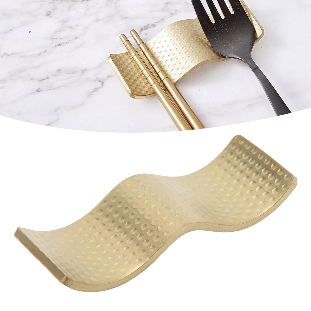 Chopstick Holder Stainless Steel Dual Use Non Stick Elegant Chopsticks Rest Stand for Spoon Fork