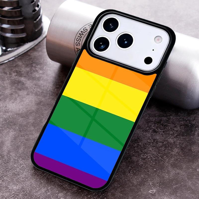 Gay Pride Flag LGBT Phone Case for iPhone 17 16 15 Pro Max Air 14 13 12 11 Plus Shockproof Cover