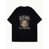 Oversized T Shirt Black There Is No Such Thing As Too Many Books Book Stack Graphic Print Casual Wear For Women Reading Lover Outfit