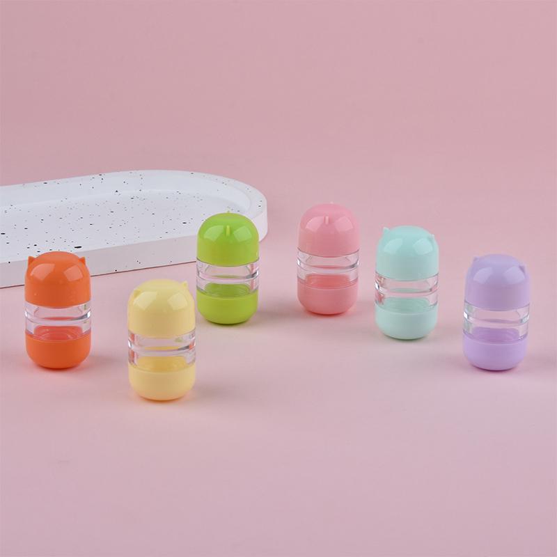 Contact Lens Case Convenient Mini Contact Lens Double Head Bottle Glasses Case Cartoon Contact Lens Box Companion Box Care Box