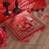 Red Chinese Style Festive Kneeling Cushion - Square Seat for Bay Window and Wedding Decor, with Free Shipping