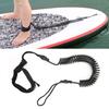 TPU Black Elastic Water Sports Foot Rope Surfing Paddle Board Ankle Spring Traction Strap