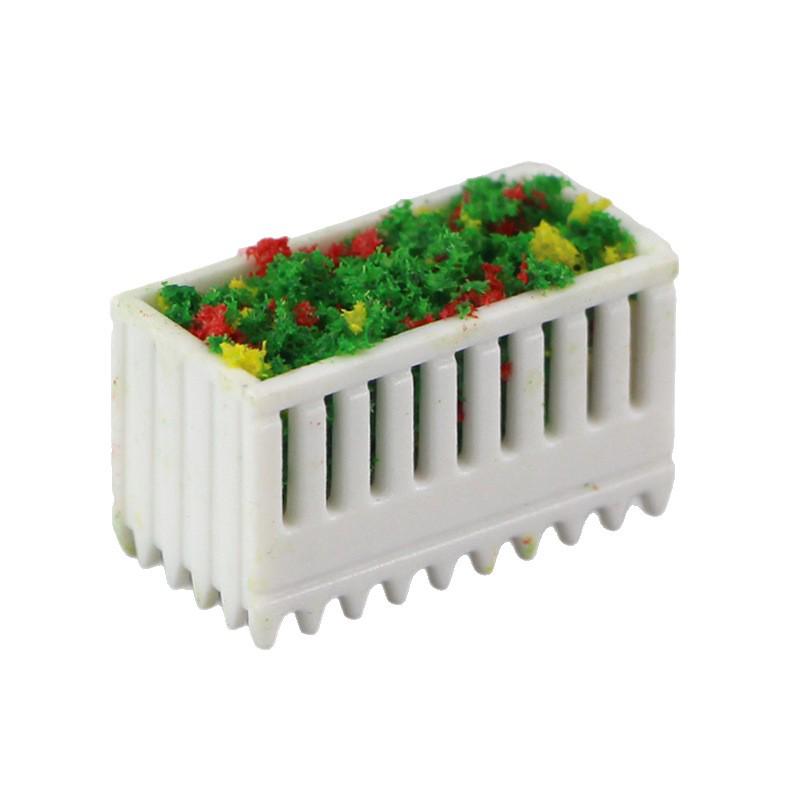 DIY White Flower Box: Handmade Indoor Sand Table Park Model for Scenery Decoration