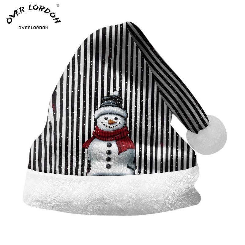 2024 Merry Christmas Ornament Hat - Short Plush for Adults & Kids