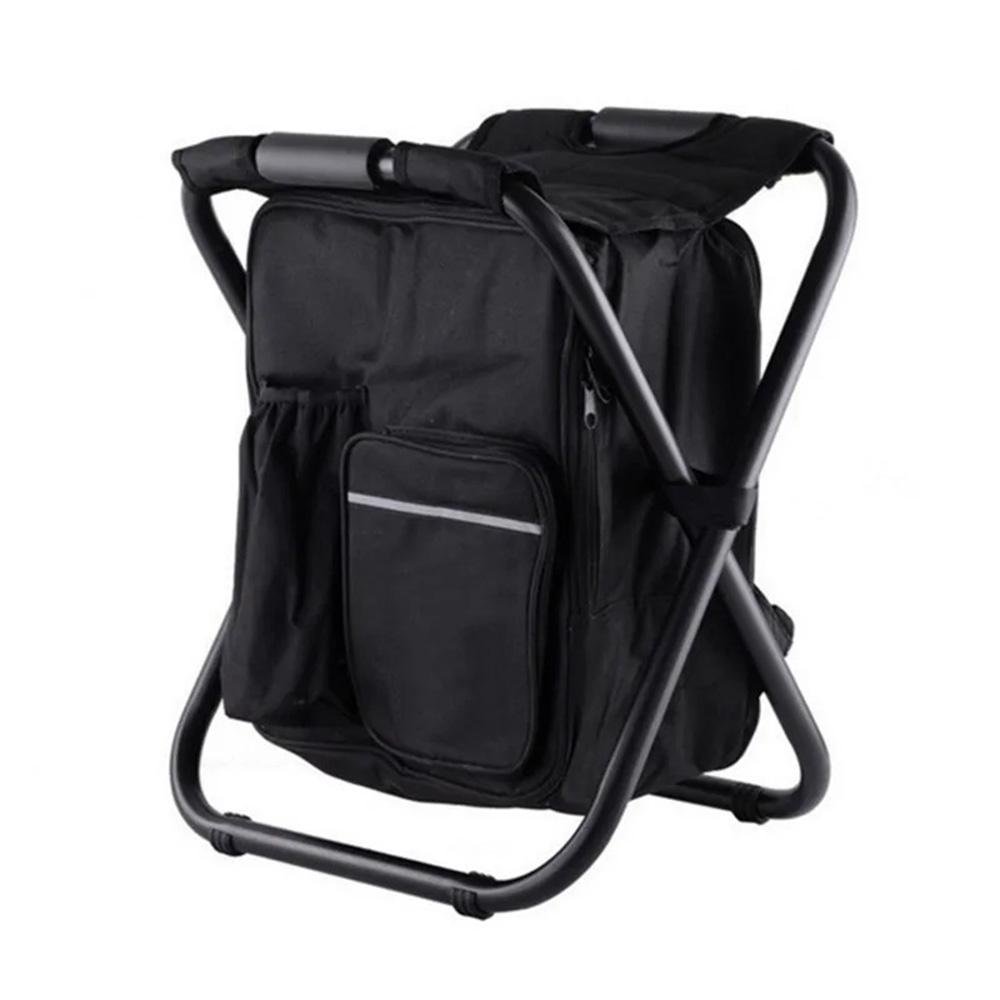2 in 1 Folding Camping Chair Portable Fishing Backpack Chairs Stool Wear-resistant Oxford Fabric For Outdoor Hunting Hiking Climbing.