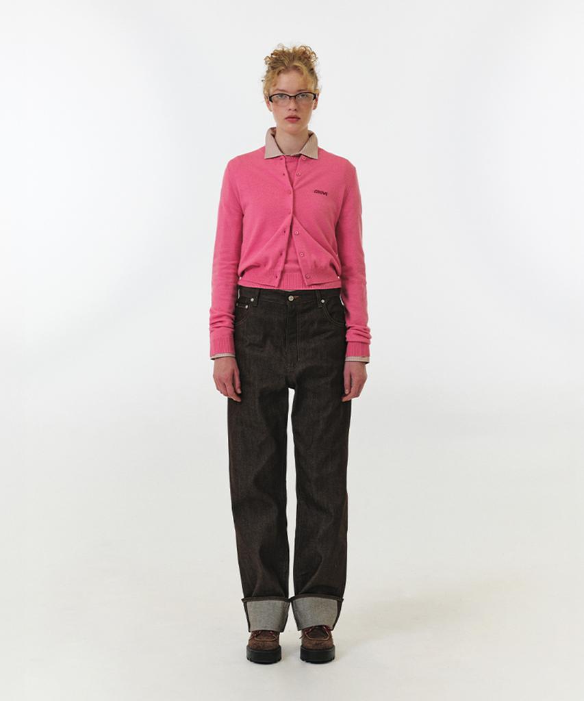 GROVE Myna Denim Pants (Brown)