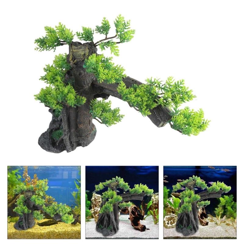 Landschaft Kiefernhaus Landschaft Aquarien Dekorationen für Aquarien Terrarium Garnelenhaus Antike Ornamente