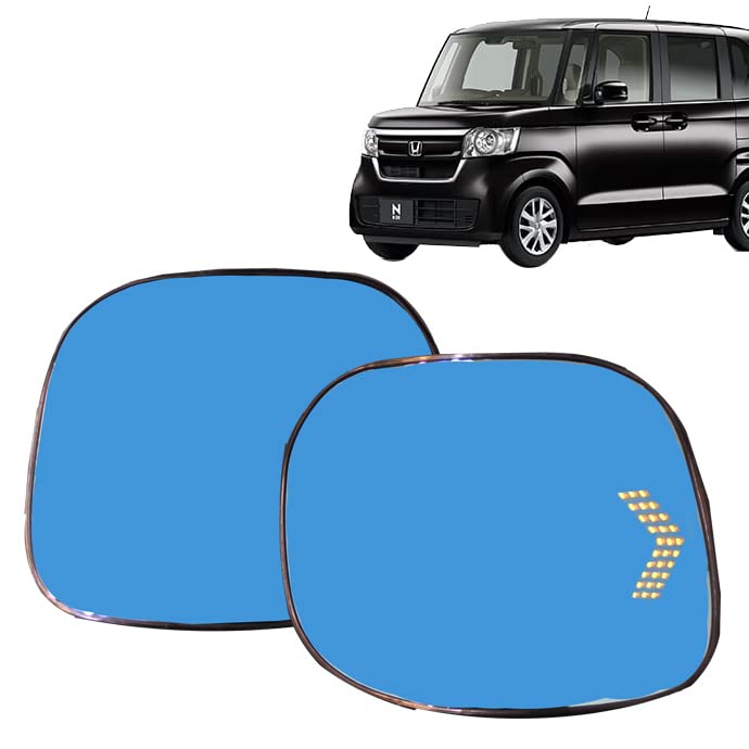 

N-BOX JF3/4 (including custom models) OEM replacement mirrors with LED sequential turn signals and blue mirror lenses (with built-in mirror heater)
