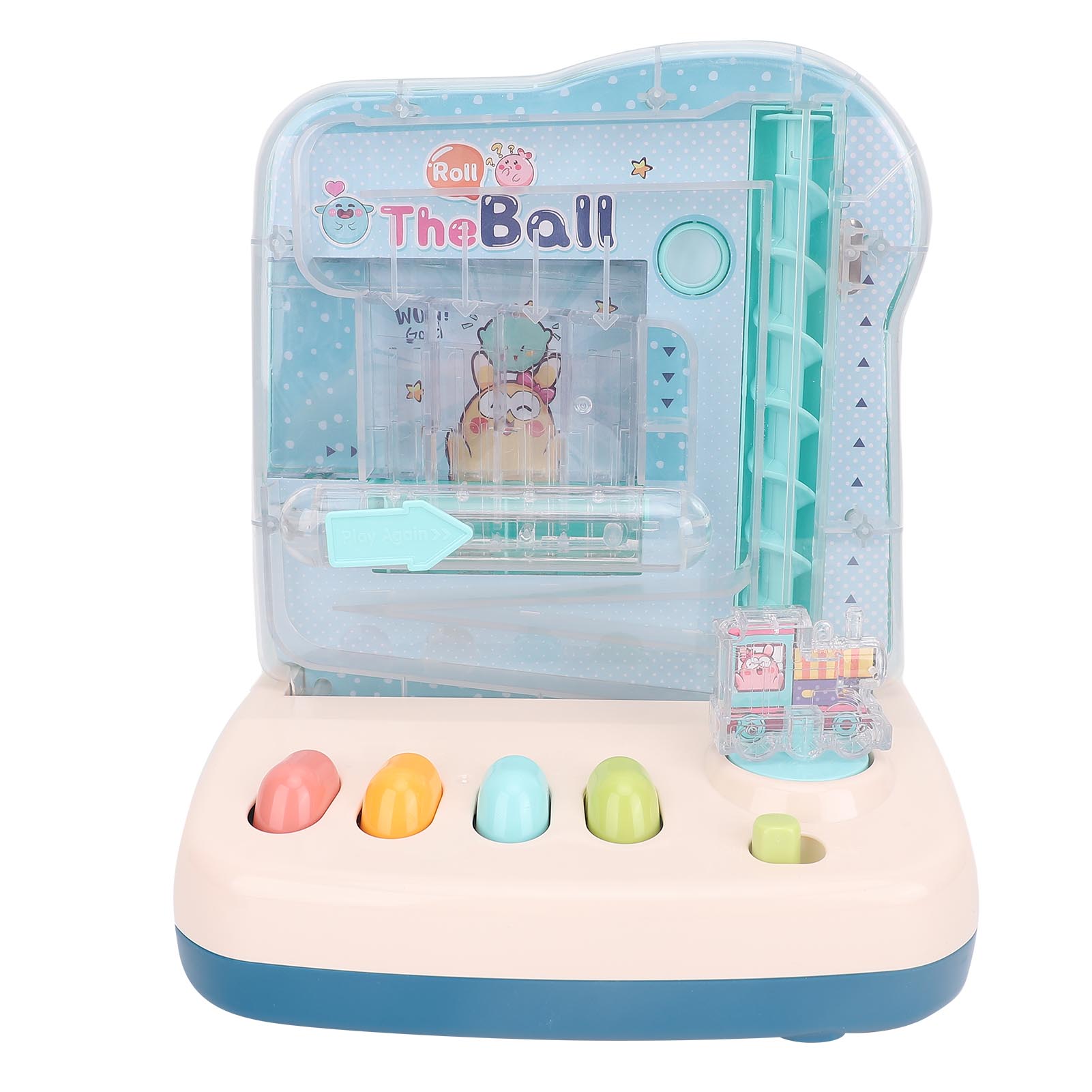 

Kids Track Ball Game Machine Educational Puzzle Rolling Ball Toy Interactive Enhance Logical Thinking синий