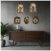 Antique Ornate Photo Frame with Florals Relief Retro Picture Frame Wall and Tabletop Display for Home Decors Art Gallery