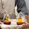 Double Glass Pot Kitchen Supplies Seasoning Bottle Soy Sauce Bottle Vinegar Bottle Glass Oil Vinegar Pot Kitchen Accessories