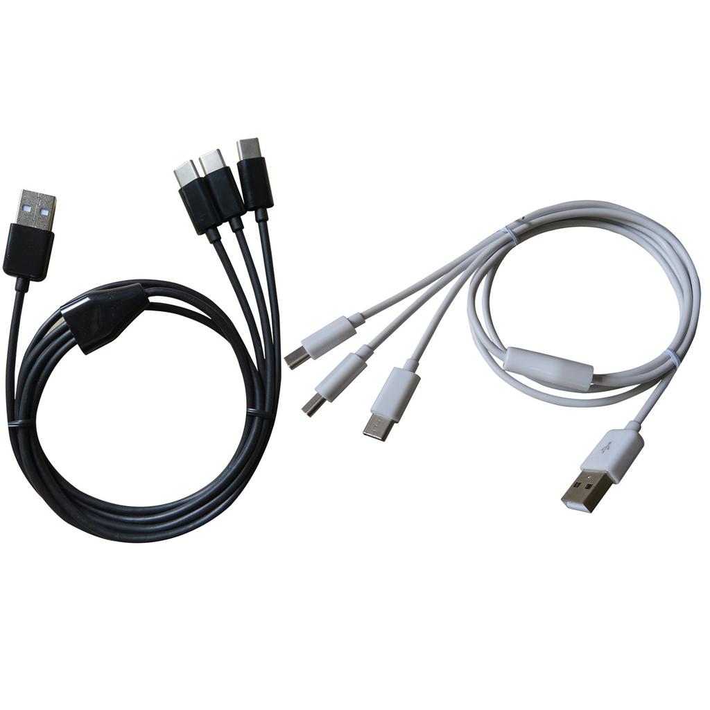 USB C Multi Charging Cable 3-in-1 Charging Cord with Type C Connectors Universal
