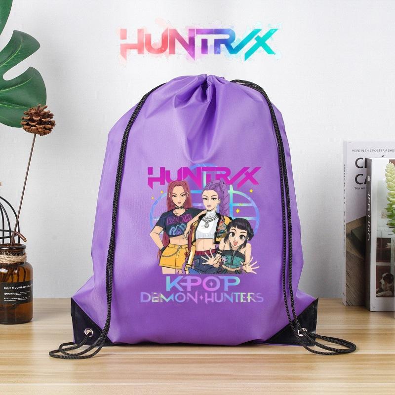Huntress Girls Cosplay Drawstring Backpack Lightweight Polyester String Bag for Marathon Sports Events Gym Travel