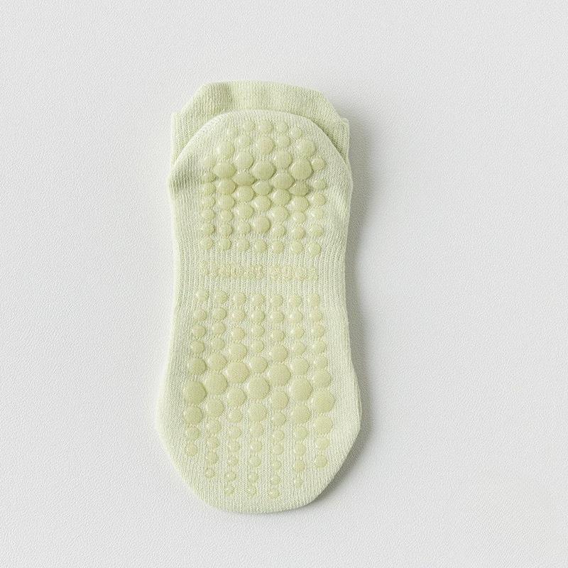 Șosete de Yoga de Vară, Șosete Scurte din Bumbac în Culori Solide, Șosete Antiderapante din Silicon pentru Podea Interioară Pilates Fitness Antiderapante din Silicon