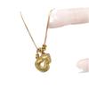 Exquisite S925 Sterling Silver Zircon Gourd Necklace for Women - Luxury Brushed Clavicle Chain