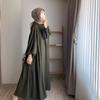 Pull ample de couleur unie élégant: Nouvelle Mode Musulmane Une Pièce Printemps/Automne pour Femmes.