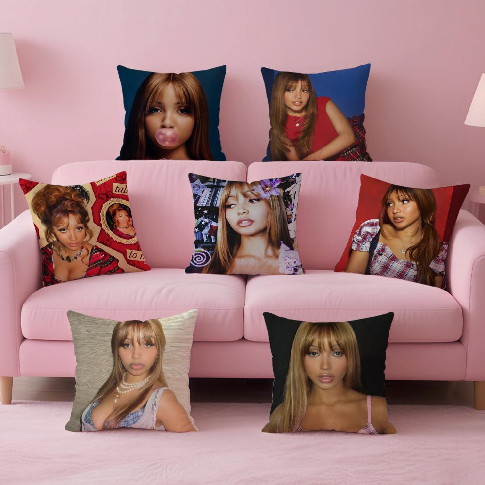 British Sexy Beautiful Singer PPink PPantheress Cushion Cover Pillow Case Soft Skin Friendly Fabric Concealed Zipper