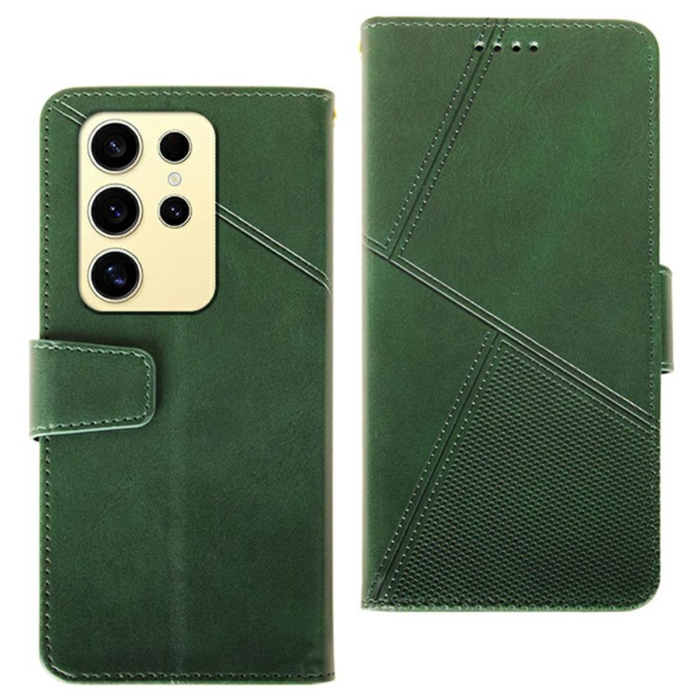 IDEWEI For Samsung Galaxy S26 Ultra Case Leather Wallet Phone Cover Stand Calf Texture