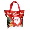 1pc Christmas Santa Claus Canvas Tote Bag Reusable Xmas Handbag Lovely Red New Year Gift Party Supply
