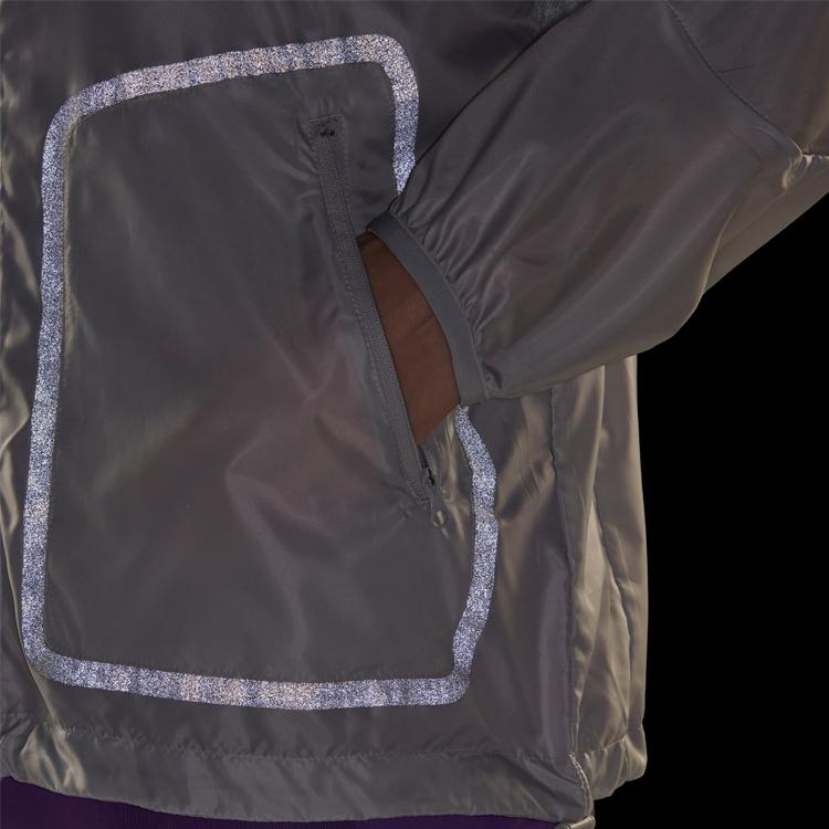 Adidas X Stella McCartney Kollaboration Letter Logo Print Kapuzen-Reißverschlussjacke Damenjacke Hell-Cyan-Grau HG6866