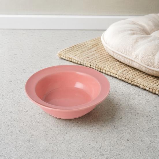 Ceramic Cat Bowl for Dry Wet Food, Microwave Dishwasher Safe Pet Feeder Plate, Whisker Friendly Kitten Food Water Dish