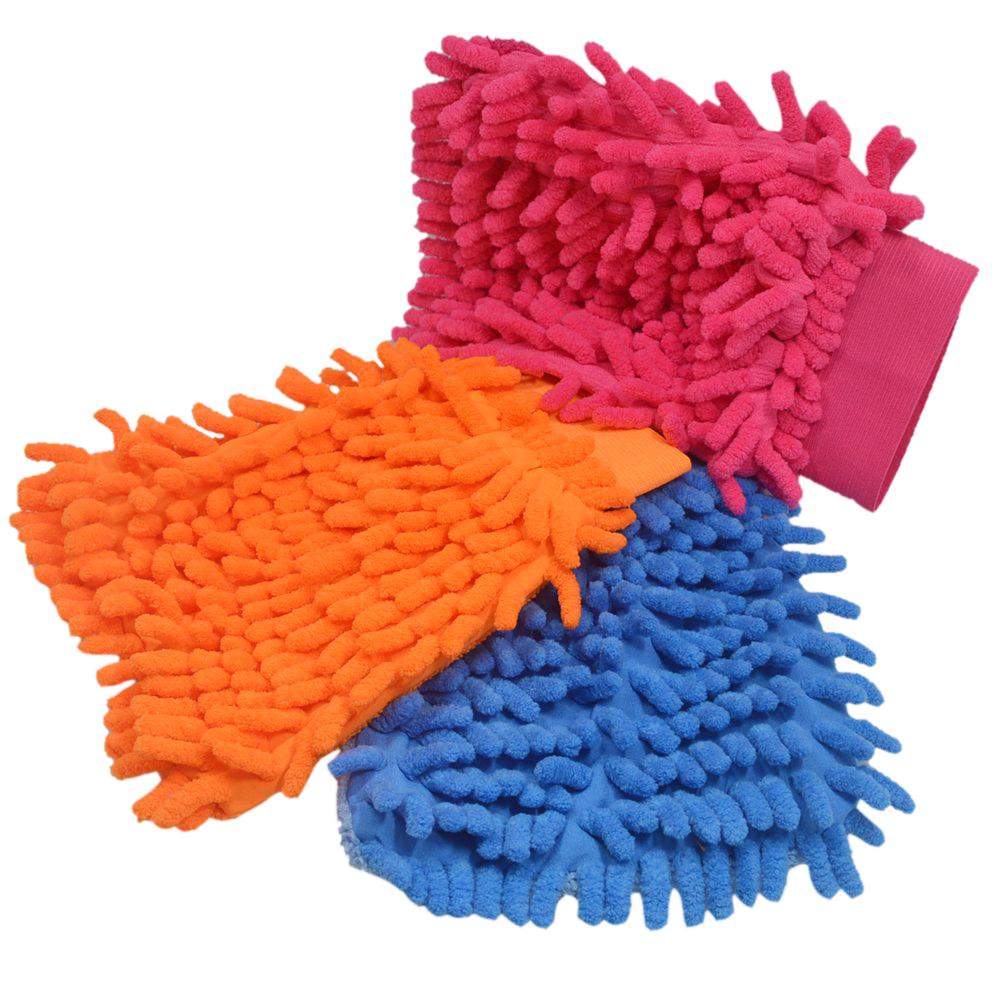 Car Wash Towels Microfiber Chenille Car Cleaning Towel Mitt Glove Soft Drying Cloth Hemming Wash Towel Water Suction Clearner