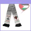 Bufanda con Bandera de Palestina Tejido de Poliéster de Doble Capa 14*130cm Multicolor