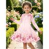 Girls' 3D Floral Dress Long Sleeve Summer Spring Vacation Daily Holiday Princess Beautiful Sweet Kids 4-12 Years Casual Dress A Line Dress
