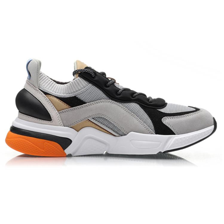 Li Ning Low Top Running Shoes Unisex Gray Black AGLP125-5