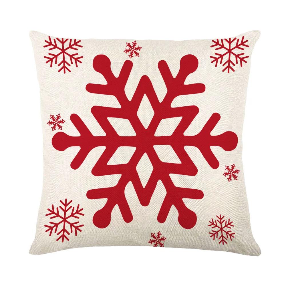New Christmas Pillow Printed Simple Holiday Pillow Cover Home Sofa Pillow Pillowcase Cushion Wholesale