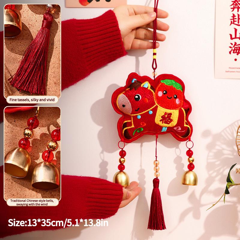 Chinese Spring Festival Lucky Decor The Year Of Hores Door Hanging Pendants Chinese New Year Home Party Supplies