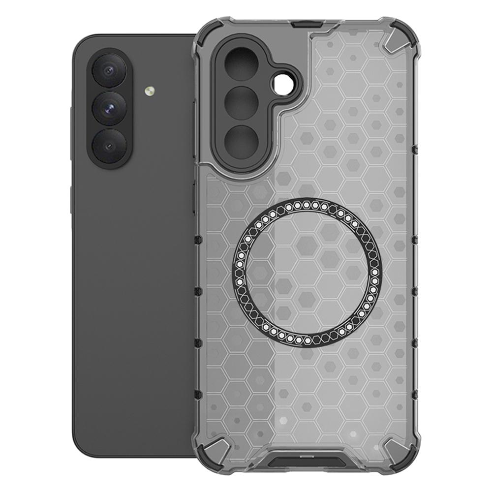 

For Samsung Galaxy A56 5G/A36 5G Case Compatible with MagSafe Honeycomb Design TPU+PC Phone Cover Grey