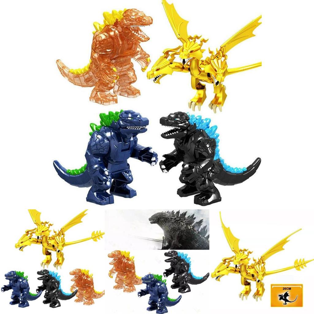Figurine d'Action Passionnante Godzilla Roi des Monstres Roi Ghidorah Bloc de Construction Jouet Pour Enfants