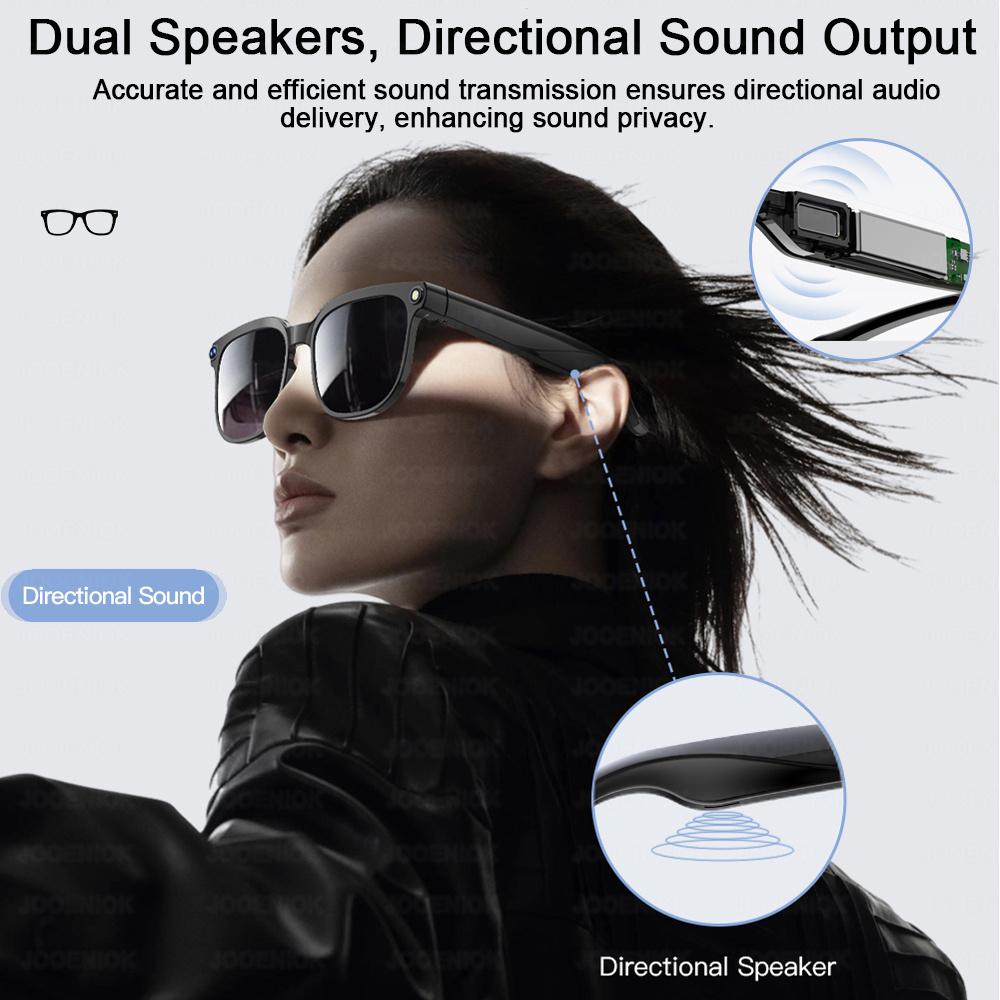 New Smart AI Glasses Men 8K HD AI Translation Chat GPT 800MP Camera BT Call Music Control 360mAh Charging Sunglasses Women