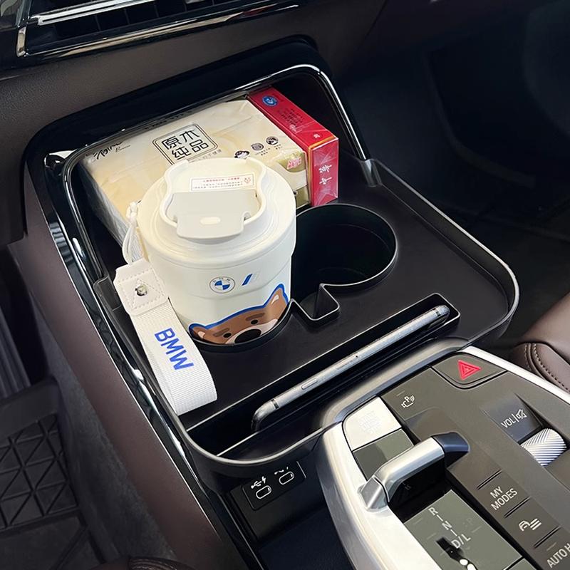 Car Storage Box for BMW X2 U10 iX2 20i X1 U11 ~2026 Silicone Cup Holder Armrest Central Console Organizer Tray Accessories